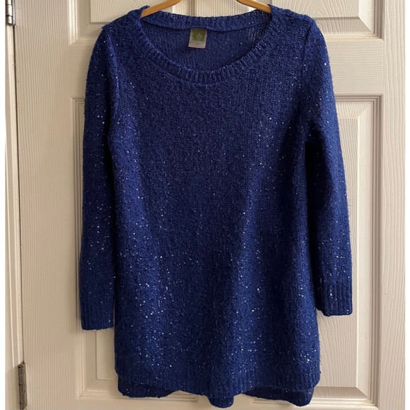 ANNE KLEIN~ WOMEN’S BLUE BLOUSE~M - Picture 1 of 7